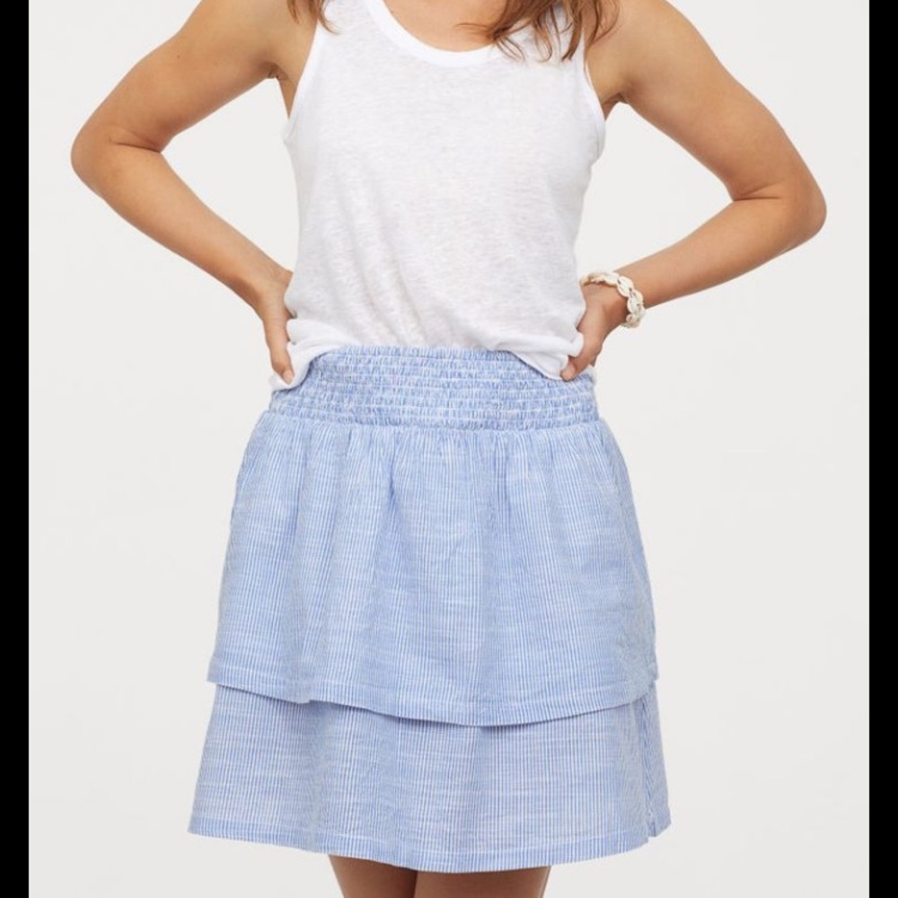 H&M striped tiered skirt. Size 2